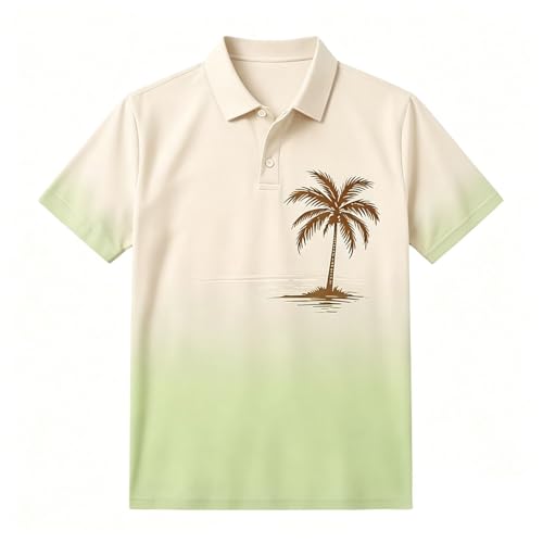 Polo Manga Corta Hombre,Camisa Hombre Manga Corta Clásica Holgada Talla Grande Estampada Moderna Transpirable Cómoda Elegante Diaria