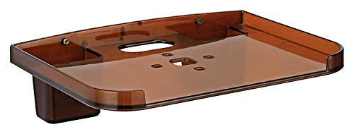 Image of Set Top Box Shelves Brown with Remote Holder /Tv Set Top Box Stand with Remote Holde /Wall Mount WiFi Stand /Mobile Charging Dock