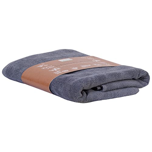 Omhu Toalla de mano 100% algodón orgánico (gris claro), 50 x 100 cm, calidad = peso: 550 g/m², desarrollada en Dinamarca Cover