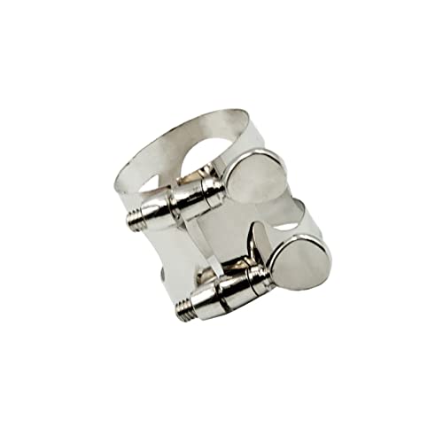Saxophone Parts Alto Sax Mouthpiece Ligature Metal Ligature for Alto Saxophone Mouthpiece Double Screws Woodwind Parts