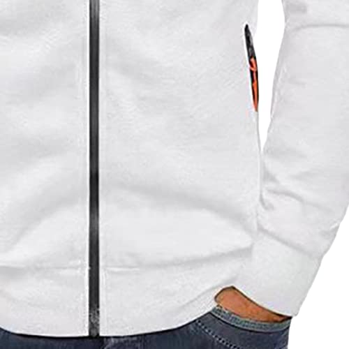 Maiyifu-GJ Fleece Hoodies for Men Long Sleeve Full Zip Up Sports Sweatshirt Lightweight Slim Fit Hoodie with Zip Pockets4