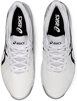 ASICS Men's Solution Swift FlyteFoam Tennis Shoes, 10.5, White/Black | Image 5