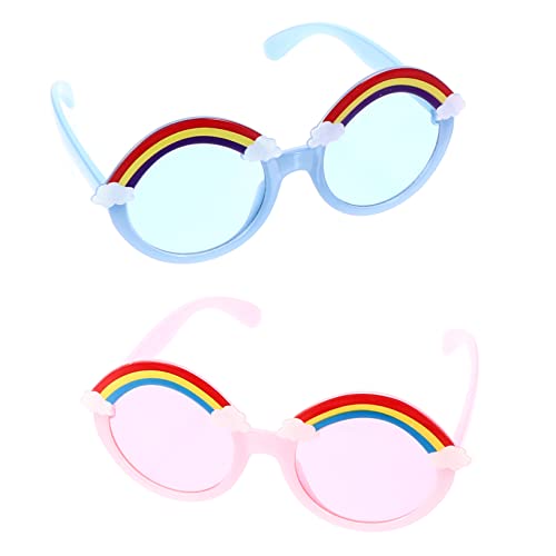 2pairs Boys and Girls Sunglasses Blue Light Blocking Fashionable Boys Girls Glasses Safe Comfortable Decorative Eyewear Photo Props for