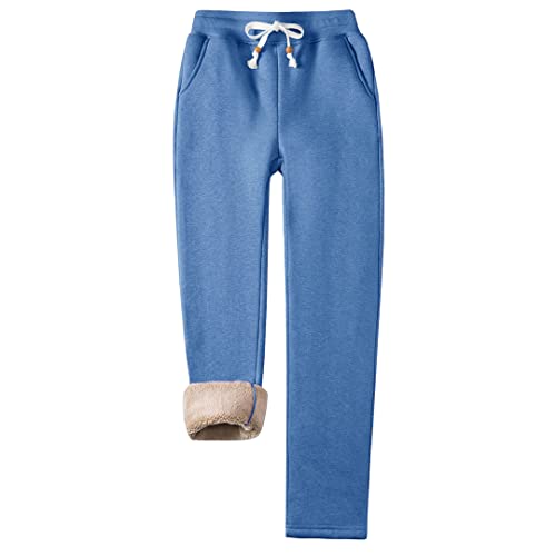 Pantalon d'hiver polaire femme doublé et respirant pour rester au chaud bleu