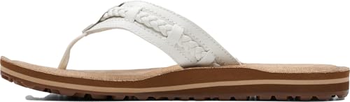 Clarks Clarks - Womens FennerNerice M Flip Flop, Color Off White (Hanging), Size: 10 M US