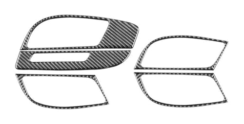 RINKTEEA Accesorios Interiores para Q7 2007-2015 Adhesivo Decorativo Fibra Carbono para Interior Embellecedor Marco Manija Puerta Coche