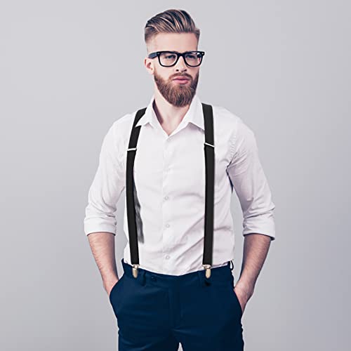 Habibee Solid Color Mens Suspender Y Shape With Strong Clips Adjustable Braces #TOP5