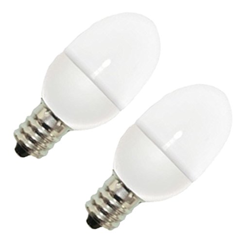 Ge C7 Led Light Bulb, Night-Light Plug-In Units, Soft White Finish, 0.5-Watt, Candelabra Base, 2-Pack #TOP2