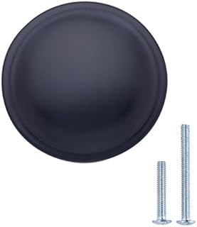 Amazon Basics Mushroom Cabinet Knob, 1.19" Diameter, Flat Black, 10-Pack