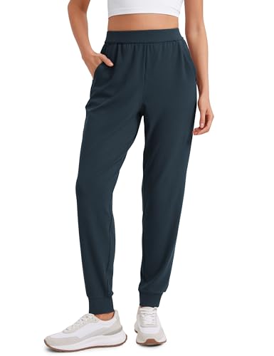 CRZ YOGA Comfy Ribbed Sweatpants Women High Waisted Lounge Casual Travel Joggers Sweat Pants with Pockets