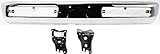 Front Bumper Set of 3 Compatible With 1996-1997 Nissan Pickup Chrome With mounting bracket(s)