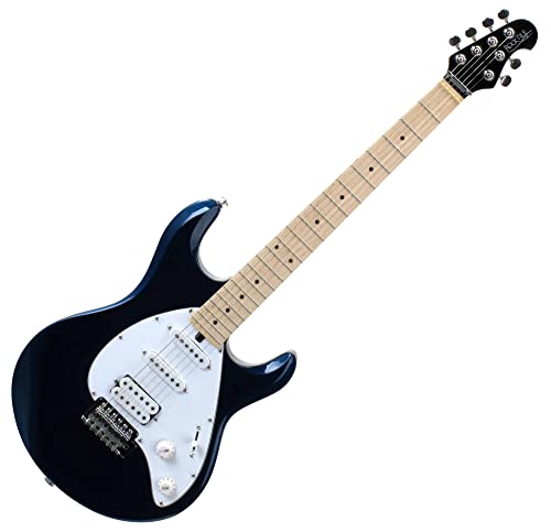 Rocktile Pro MM250-MB guitare électrique bleu métallique - Les Beatles, Paul McCartney, John Lennon, RIngo Starr, George Harrison Rocktile Pro MM250-MB guitare électrique bleu métallique