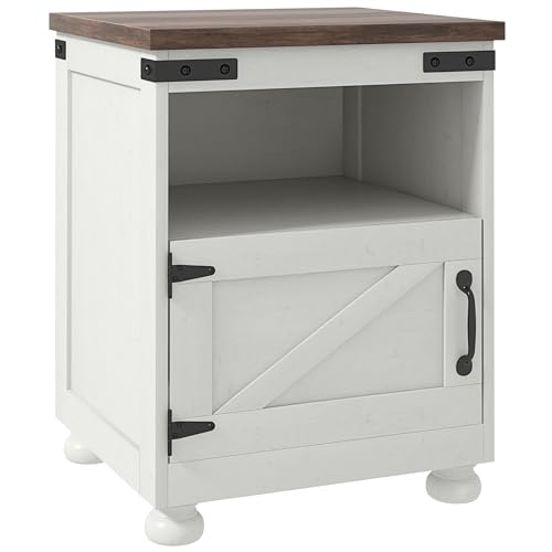 Brilluxa White Farmhouse Nightstand