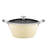 Mario Batali Light Enameled Cast Iron Round Casserole by Dansk, 4-Quart, Dune