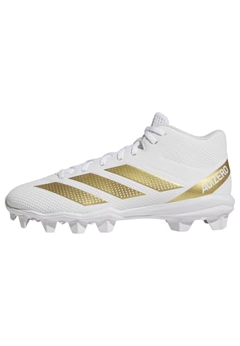 Adidas Men's Adizero Impact.2 Molded American Football, White/Gold Metallic/White, 11