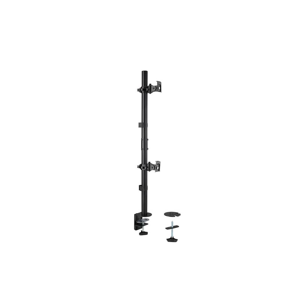 Kensington - Bras Double Écran Vertical, pour Moniteurs jusqu'à 29" / 32", Bras Articulé Rotatif & Réglable en Hauteur pour Écrans d'Ordinateurs, avec Passe-​Câbles (K53802WW)