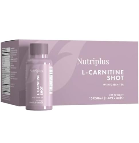 Nutriplus L Carnitina Shot con extracto de té verde y vitamina B6, 15 x 50 ml
