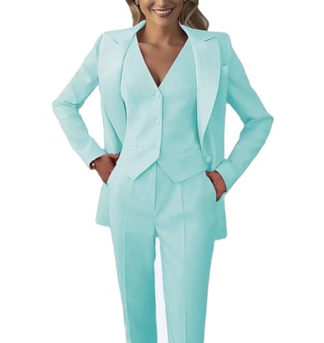 Blazer and Pants Set Women 3 Piece Tuxedo Suit Office Business Women Pant Suits