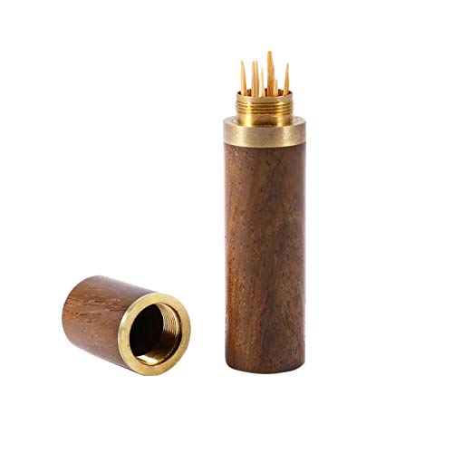 Bois Artisanal Porte-Cure-Dents Contenant Cure-Dents Cure-Dents Bois(Ebony) Cover