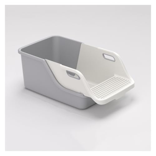 Arenero para gato grande con lados altos, abierto, gris miniatura 1