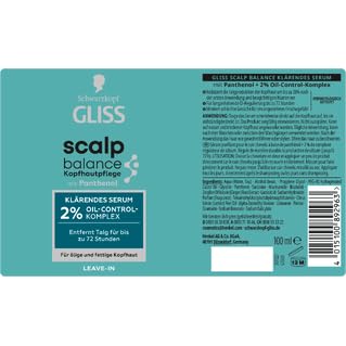 GLISS Scalp Balance Klärendes Serum (6x 100 ml), Haarserum mit Panthenol und 2% Oil-Control-Komplex, Kopfhaut Serum gegen ölige und fettige Haare, reduziert die Talgproduktion