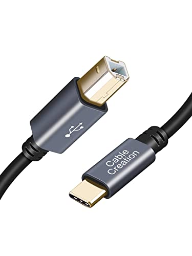 Fasgear USB-C Auf USB-B 3.0 Kabel – 1,8 M, Nylon-Geflecht, Schnelle Datenübertragung Bis 5 Gbit/s