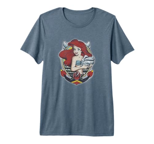T-shirt Premium Ariel Disney avec motif ancre aux finitions haut de gamme