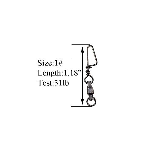 image for Hao Pro Fishing Rolling Snap Swivels 44mm Length 73lb Barrel Column Be