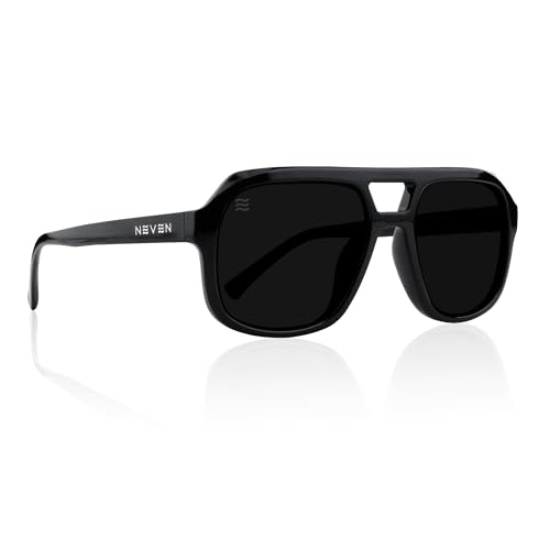 NEVEN MASHA Men’s Polarized Sunglasses - Sleek, Contemporary Aviator Sunglasses - Women’s Sunglasses for Beach-Ready Look.