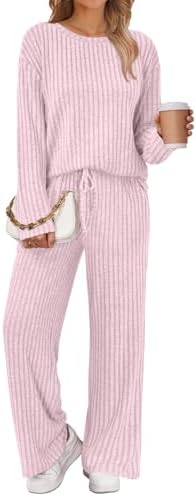 LILLUSORY Womens Lounge Sets 2 Piece Matching Pajamas Fall Fashio...