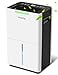 Dehumidifiers for Home Damp, Compressor Dehumidifier with Laundry Dry, Digital Humidity Display, Ultra-quiet, Energy-efficient, Continuous Drainage and 24 Hour Timer, Ideal for Damp, Laundry Drying