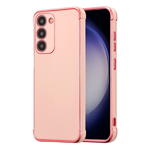 Coque antichoc Galaxy S23 5G RALEAVO protection souple TPU rose et or