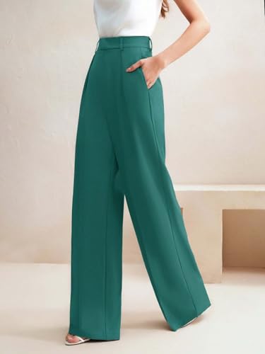 Image of KOTTY Women's Elegant High-Waist Wide-Leg Trousers for Office & Casual Wear