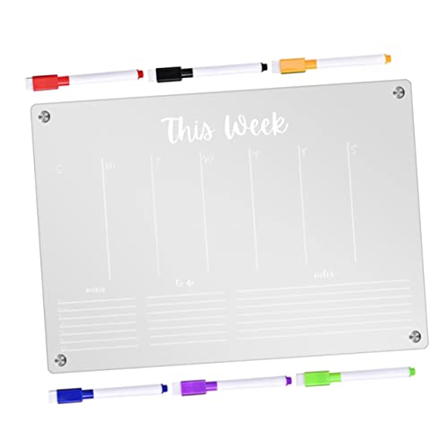 Tableau acrylique effaçable à sec transparent de qualité pour planning