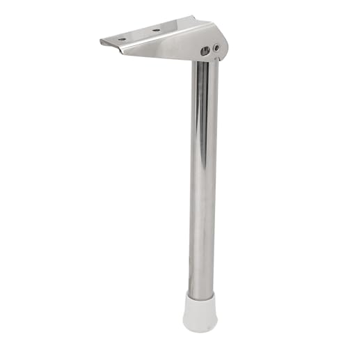 Fockety Pied de balancelle de siège de bateau de 33 cm, pliable à 90 degrés, pieds réglables en acier inoxydable 304 avec embouts en caoutchouc blanc, pour...