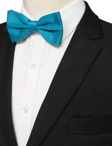Image of JEMYGINS Solid Color Pre-tied Bow Tie Adjustable Bowtie for Men