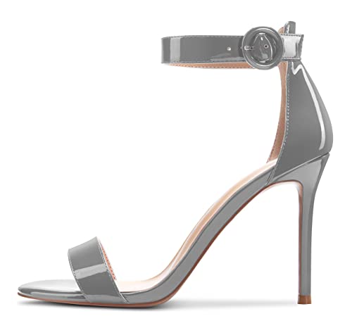 Aachcol Women Stiletto High Heel Sandals Peep Open Toe Ankle Strap Clear Sexy 4 Inch2