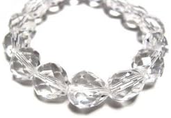 Amazon Co Jp クリスタルバンク 天然石 パワーストーン ハートカット天然水晶ブレスレットｌサイズ ホーム キッチン