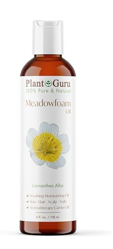 Meadowfoam Oil 4 fl. oz. Cold Pressed 100% Pure Natural Carrier Skin Face Body and Hair Moisturizer. Ideal for DIY Creams Lotions and Lip Balms