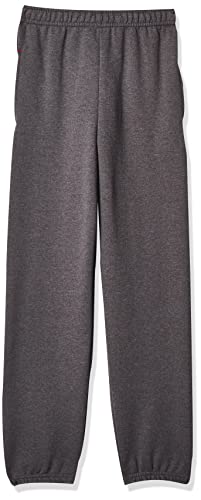 Fruit of the Loom boys Fleece Sweatshirts, Hoodies, & Joggers Sweatpants, Elastic Bottom - Charcoal Heather, X-Small US