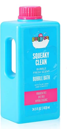 Generic Baby Kids Body Wash and Shampoo Bubble Bath for Toddlers Kids Soap Sensitive Skin Hypoallergenic with Aloe Vera and Vitamin E Squeaky Clean Fresh Scent 34.5 Fl.Oz