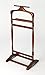 HomeRoots Medium Brown Rubberwood solids, cherry veneer Judson Olive Ash Burl Valet Stand