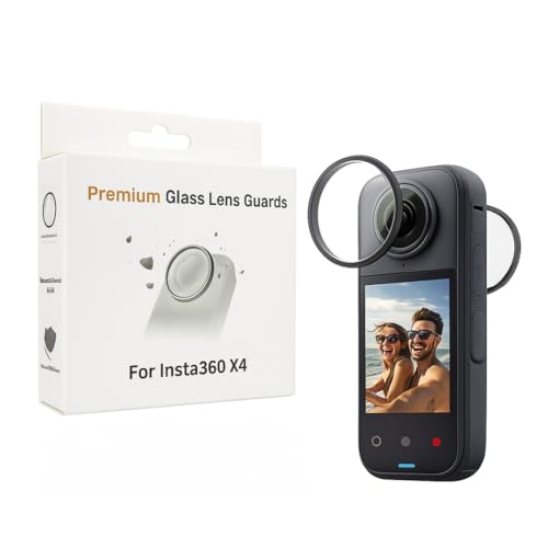 Image of DA-GODO Dual Lens Protector for Insta360 One X4 (2Pcs) - Tempered Glass Sticky Lens Cover, Anti-Scratch, Dustproof Protective Guard for Action Camera Accessories (X4-LG-2PC)