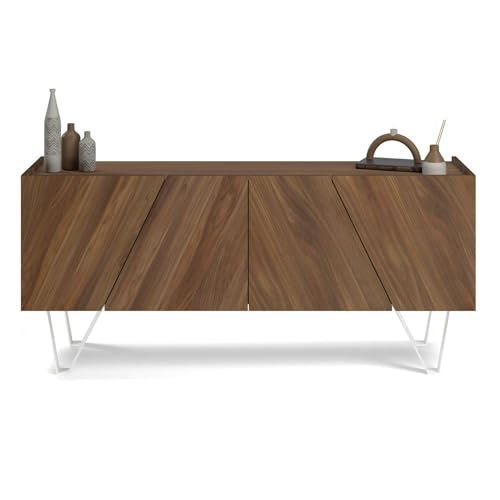 Mobili Fiver, Emma 4-Door Sideboard with White...