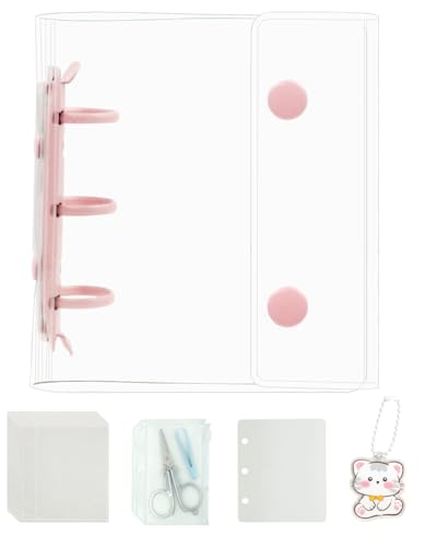Amazon.co.jp: Kukefa シール帳 透明 A8はがせる ミニ バインダー