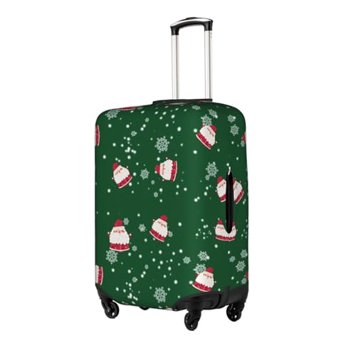 Travel Luggage Cover Christmas Santa Snowflake Green Fashion Washable Baggage Suitcase Protector Fit For Luggage Large2