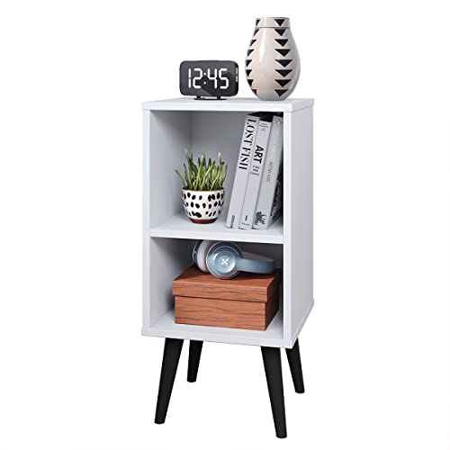 Mesa De Cabeceira Mudo Charme Retro Com Nicho Quarto Cama (Branco)