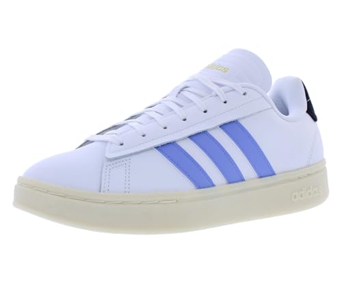adidas Women's Grand Court Alpha Sneaker, White/Blue Fusion/Black, 8.5