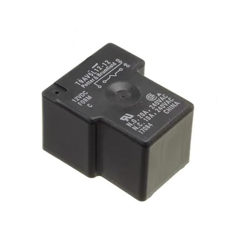 Relé T9AV5L12-12 de 12VDC 20A y 5PIN en paquete de 10 piezas para montaje en circuitos impresos