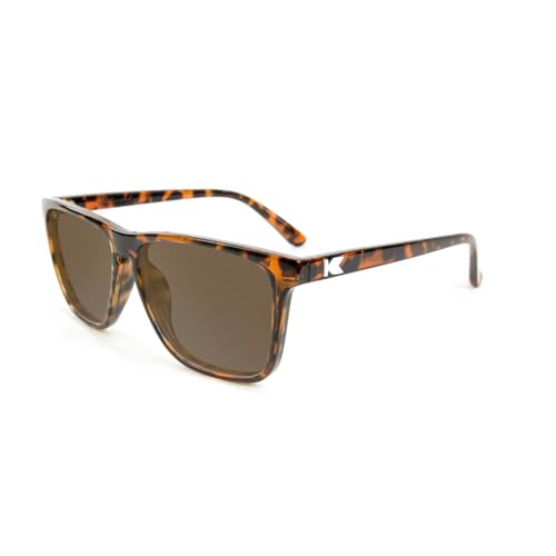Knockaround Fast Lanes Polarized Sunglasses — Tortoise Amber